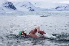 First Hungarian athlete completes ice kilometre swim beyond both polar circles