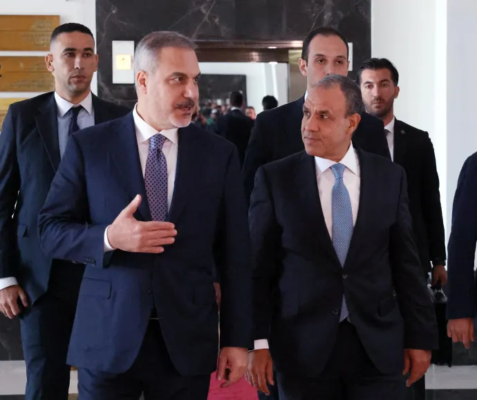 A török külügyminiszter Egyiptomban – Fotó: Turkish Foreign Ministry /Reuters