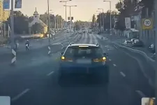 Taxis előtt büntetőfékezett a hondás, egyből lekapcsolták a rendőrök