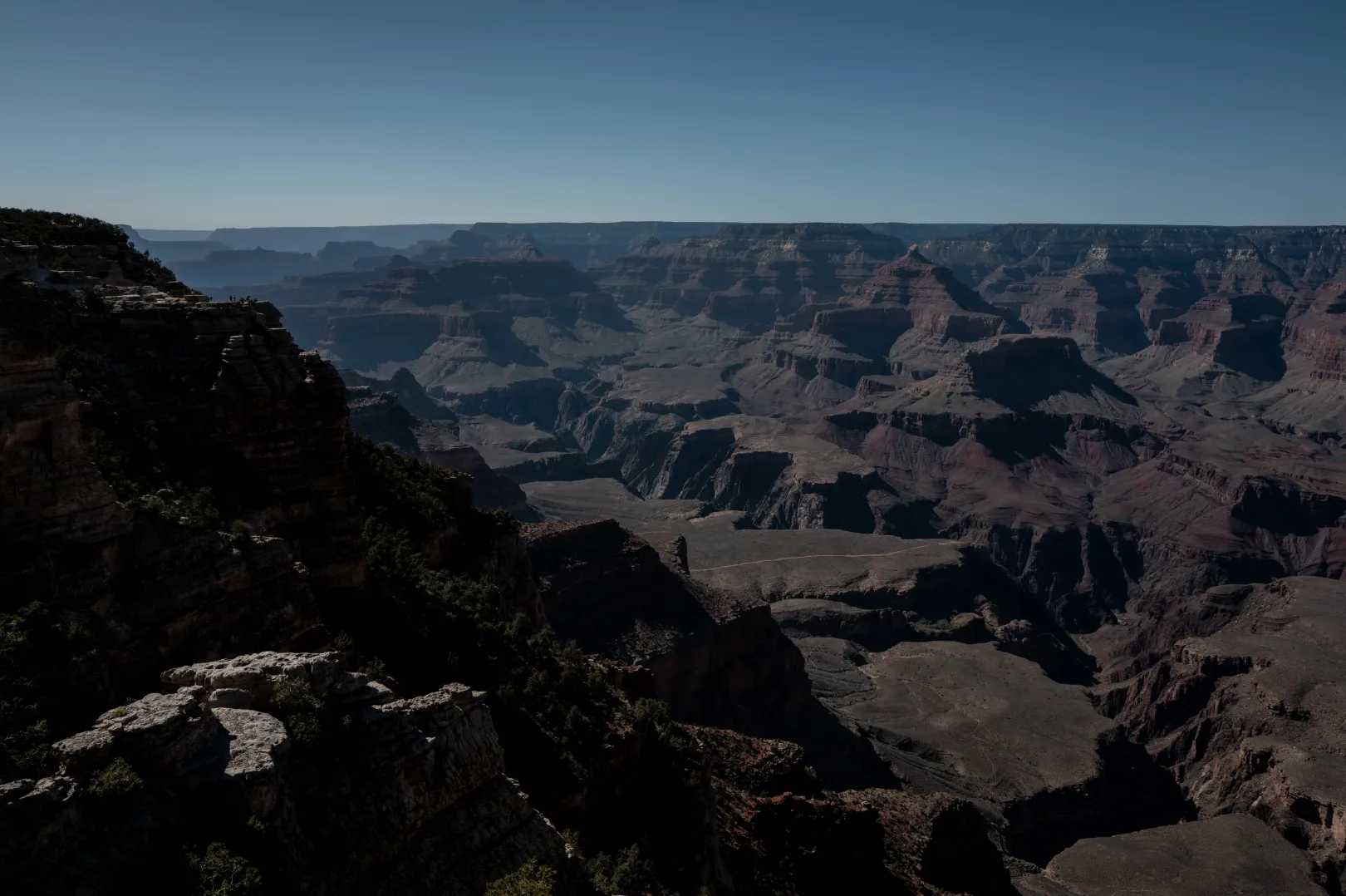 Az egyik legnépszerűbb kilátópont a Grand Canyonban, a Mather Point – Fotó: Bődey János / Telex