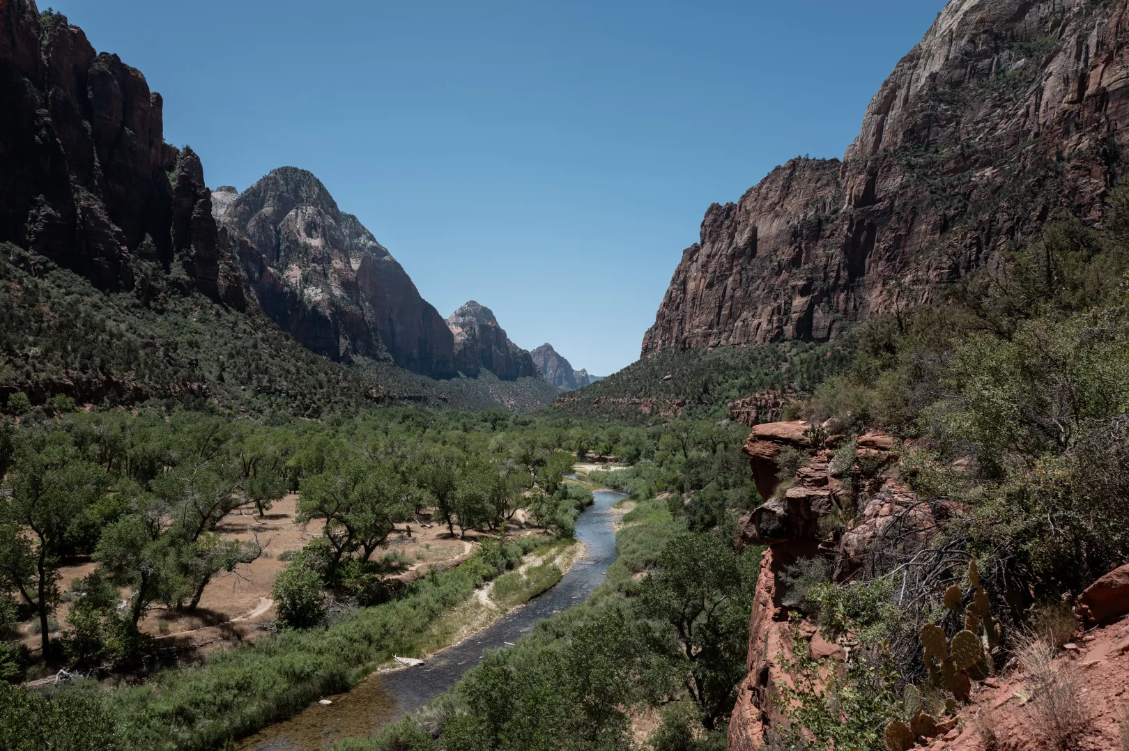 Virgin River látképe a Kayenta trail útvonalról – Fotó: Bődey János / Telex