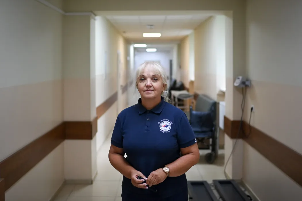 Marina Zigor, a munkácsi Szent Márton Kórház sürgősségi osztályának vezetője – Fotó: Bődey János / Telex