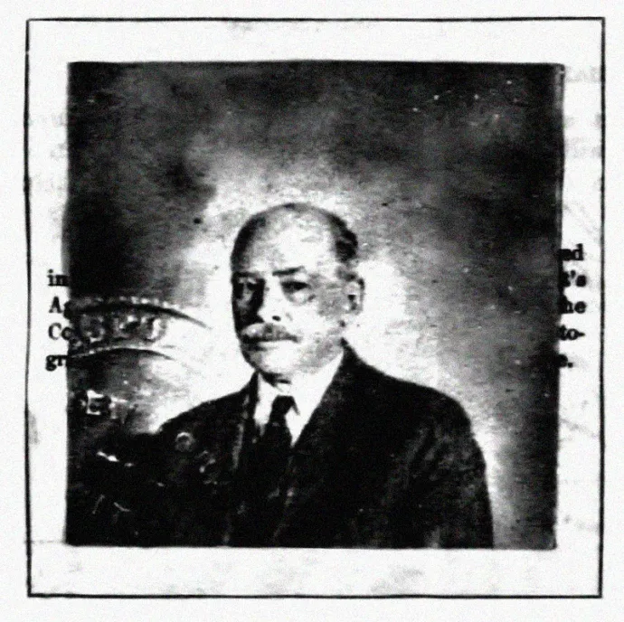 Gustave Anjou útlevélfotója 1914-ből – Forrás: Wimedia Commons