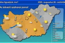 Csütörtök délután tiszteletét teszi hazánkban a szaharai por