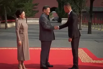 Hungarian FM checks in from Beijing military parade
