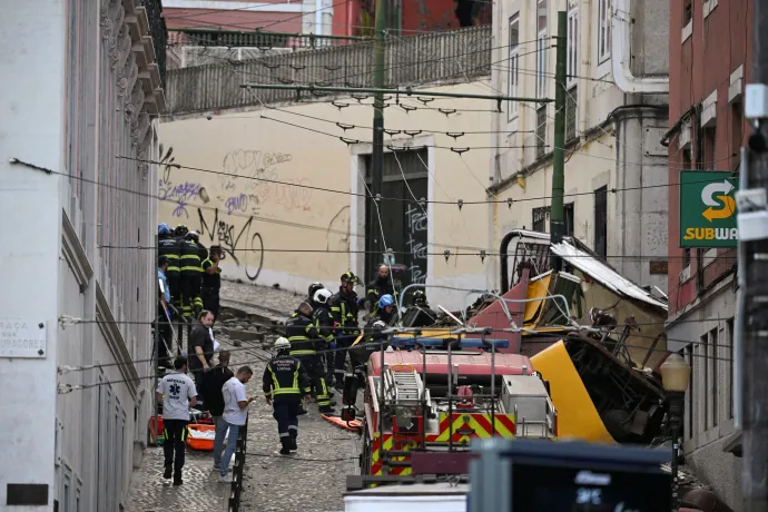 A siklóvasút 2023 novemberében és tűzoltók ugyanott a tragédia helyszínén 2025. szeptember 3-án – Fotó: Patricia De Melo Moreira / AFP; Reuters