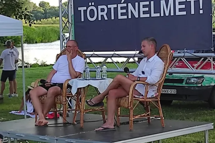 Tulajdon elleni szabálysértés miatt folyik eljárás Magyar Péter tiszafüredi országjárása után