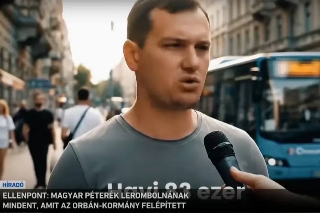 A közmédia Híradójában is lejátszott Nemzeti Ellenállás Mozgalom-videóban még az utca emberét is mesterséges intelligenciával csinálták meg