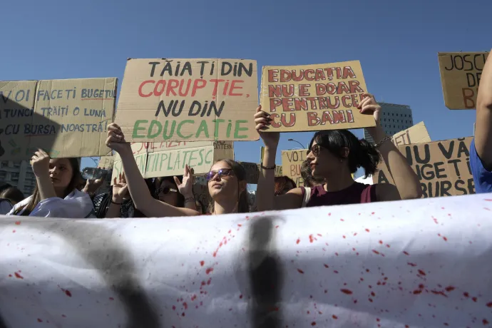 Bukaresti tüntetés – Fotó: Codrin Unici / Inquam Photos