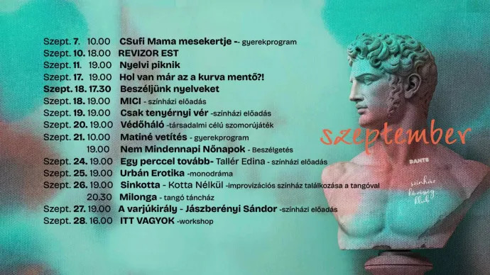 Szeptemberi műsorok, illusztráció: Dante