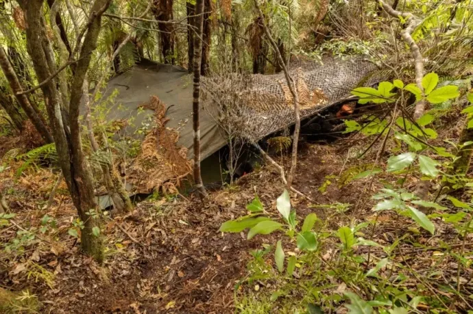 Rendőrségi felvételek a táborhelyről, ahol Phillips és gyerekei rejtőzködtek – Fotó: New Zealand Police