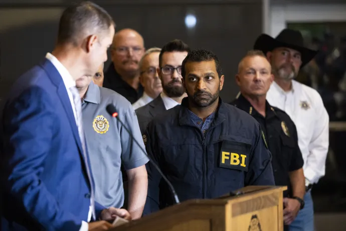 Kash Patel, az FBI igazgatója a nyomozásról tartott sajtótájékoztatón 2025. szeptember 11-én – Fotó: Michael Ciaglo / Getty Images