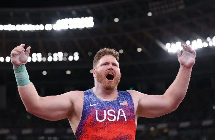 Ryan Crouser megvédte a világbajnoki címét súlylökésben – Fotó: Edgar Su / Reuters