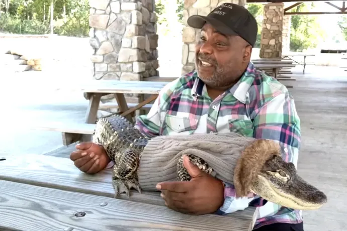 Három és fél évig járt egy férfi aligátorával a Walmartba, de az üzlet megkérte, hogy ezt többet ne tegye