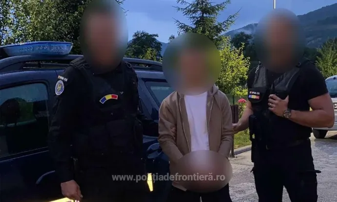Illegális határátkelés miatt letartóztatott ukrán állampolgár – Fotó: Máramarosi Határrendészet