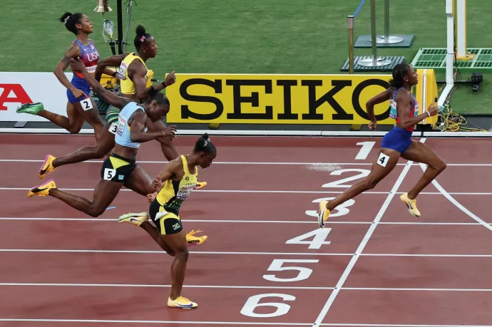 Jefferson-Wooden új világbajnoki csúccsal a leggyorsabb női sprinter, Noah Lylest trónfosztották a férfiaknál