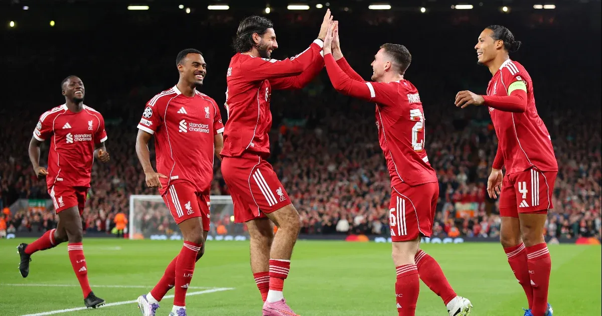 Szoboszlai szöglete után Van Dijk fejelte a Liverpool győztes gólját a BL-ben
