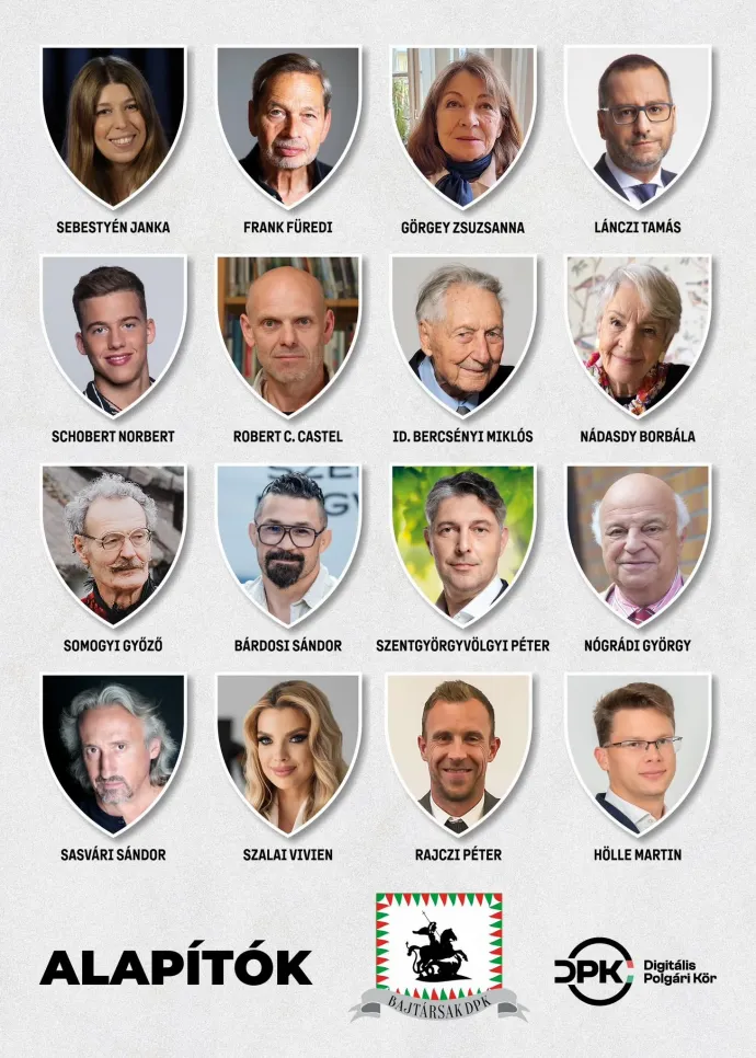 A Bajtársak Digitális Polgári Kör alapítói – Forrás: Facebook/Szalay-Bobrovnicky Kristóf