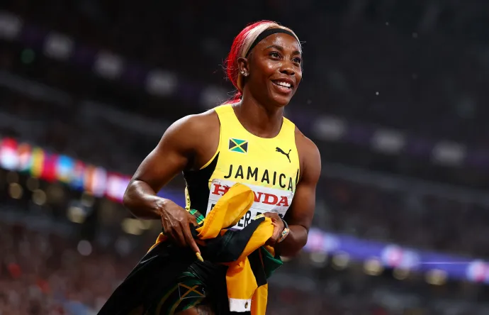 Shelly-Ann Fraser-Pryce élete utolsó vb-jéről egy ezüstéremmel búcsúzott – Fotó: Sarah Meyssonnier / Reuters