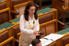 Egyhavi fizetesét veszik el Szabó Tímeának, amiért a képviselő a megvert Orosz Bernadett fotóját mutatta fel egy bizottsági ülésen