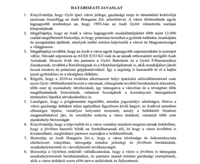 Borsi Róbert (Fidesz–KDNP) előterjesztése