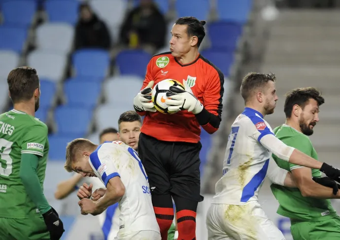 Rózsa Dániel a Haladás kapus 2018 decemberében – Fotó: Czagány Balázs / MTI