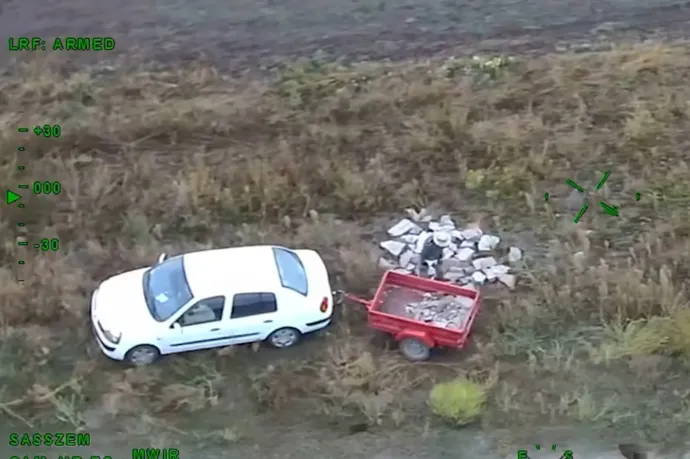 Pechje volt az illegális törmelékrakodónak, helikopterről buktatták le a rendőrök