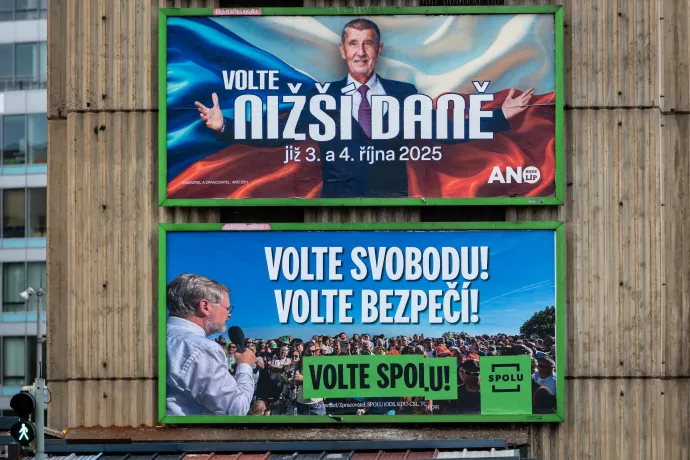 Andrej Babiš és Petr Fiala Prágában, 2025 szeptemberében – Fotó: Tomas Tkacik / SOPA Images / LightRocket / Getty Images