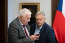 Orbán Viktor Václav Klaust fogadta a Karmelitában