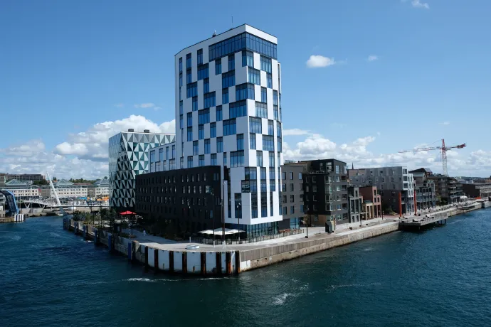 A vízkezelő épületei Helsingborg kikötőjében – Fotó: Alexsl / Getty Images