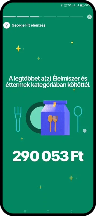 Elemzés közben a George FIT wrap funkciója / Forrás: Biztos Döntés