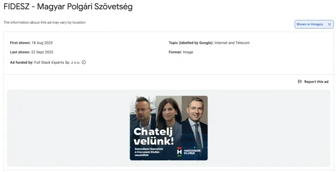 A fenti kép szeptember 28-án készült, a lenti pedig október 9-én, ugyanarról a hirdetésről – Fotó: Google