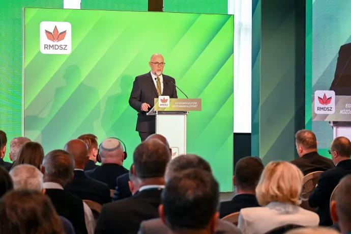 Kelemen Hunor, az RMDSZ elnöke megtartja kongresszusi beszédét – Fotó: Tamás Zsófia / Transtelex