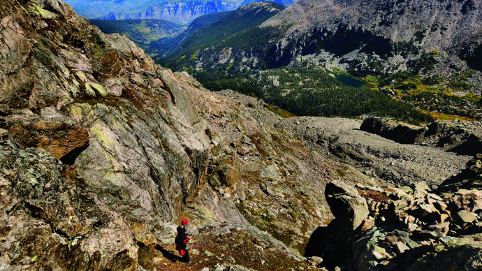 Mentőcsapat a baleset helyszínén, ahol végül megtalálták Vanek felszerelését és maradványait – Fotó: Vail Mountain Rescue Group