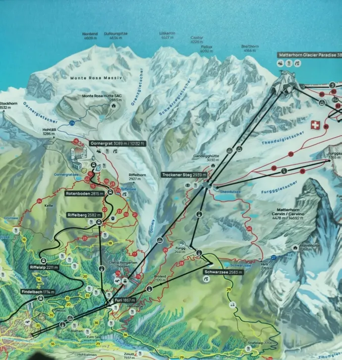 A zermatti kiindulópontból Furiig már gyönyörű, de még megszokottan ősziesen zöld a táj – Fotó: Tőkés Hunor / Transtelex