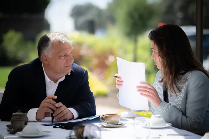 Varga Judit Orbán Viktorral egyeztet 2021. május 7-én – Fotó: Varga Judit / Facebook