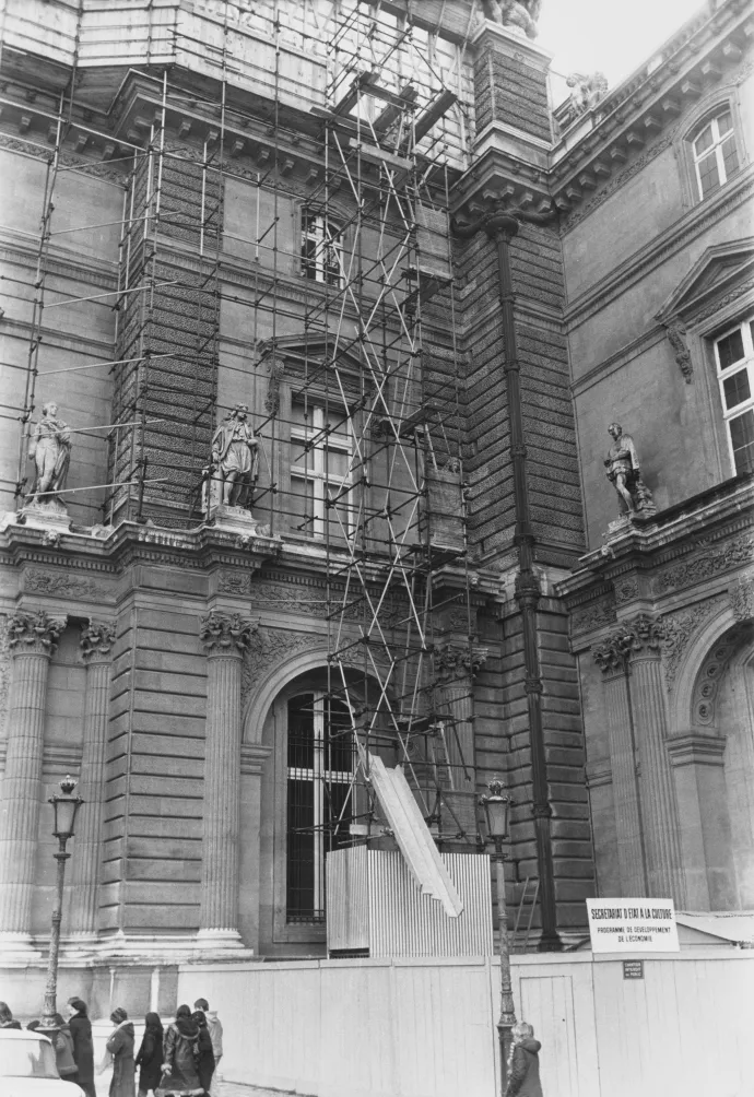 Az állvány, amin a tolvajok felmásztak – Fotó: Keystone / Hulton Archive / Getty Images