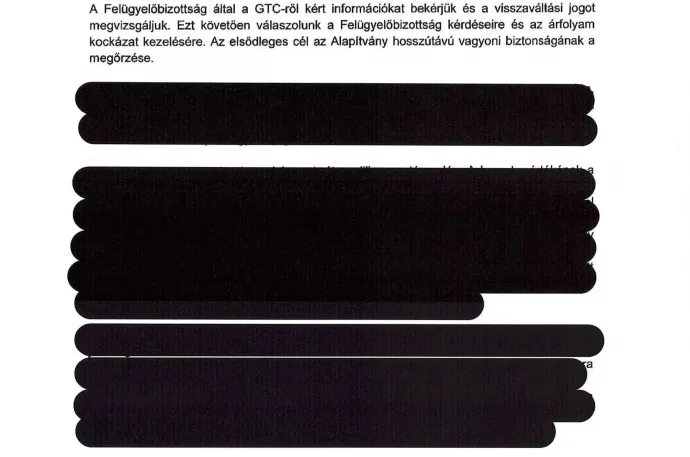 A kuratórium 2023. szeptember 4-i ülésén készült jegyzőkönyv részlete – Forrás: Neumann János Egyetemért Alapítvány