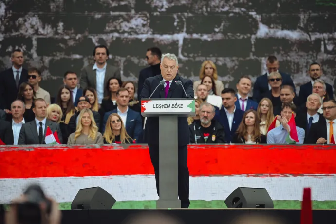 Orbán Viktor beszédet mond – Fotó: Németi Róbert / Anadolu /AFP