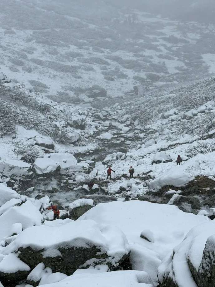 A helyszín és a mentőakció – Fotó: HZS