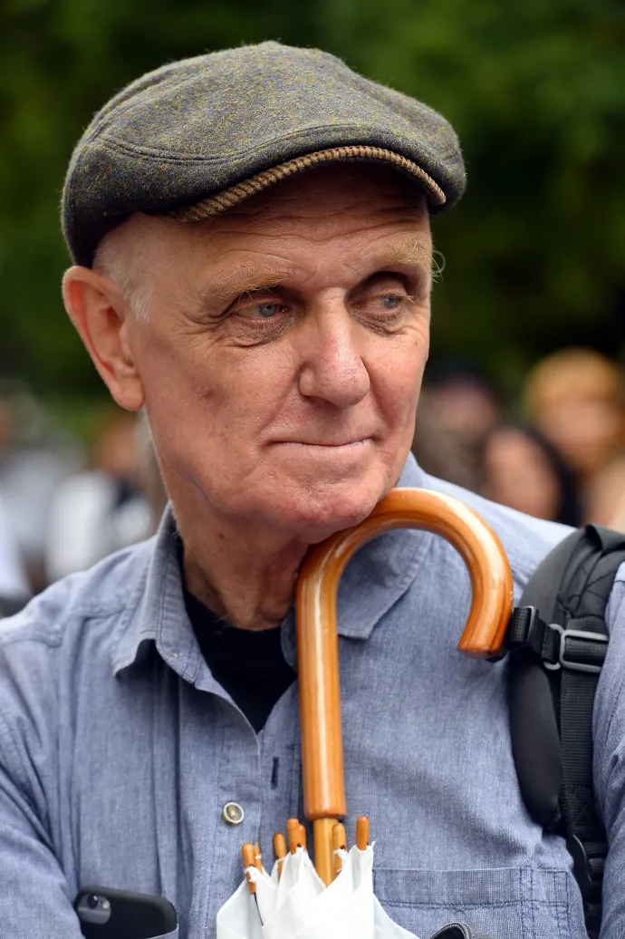 György Péter esztéta, médiakutató 2019. július 29-én Fotó: Soós Lajos / MTI