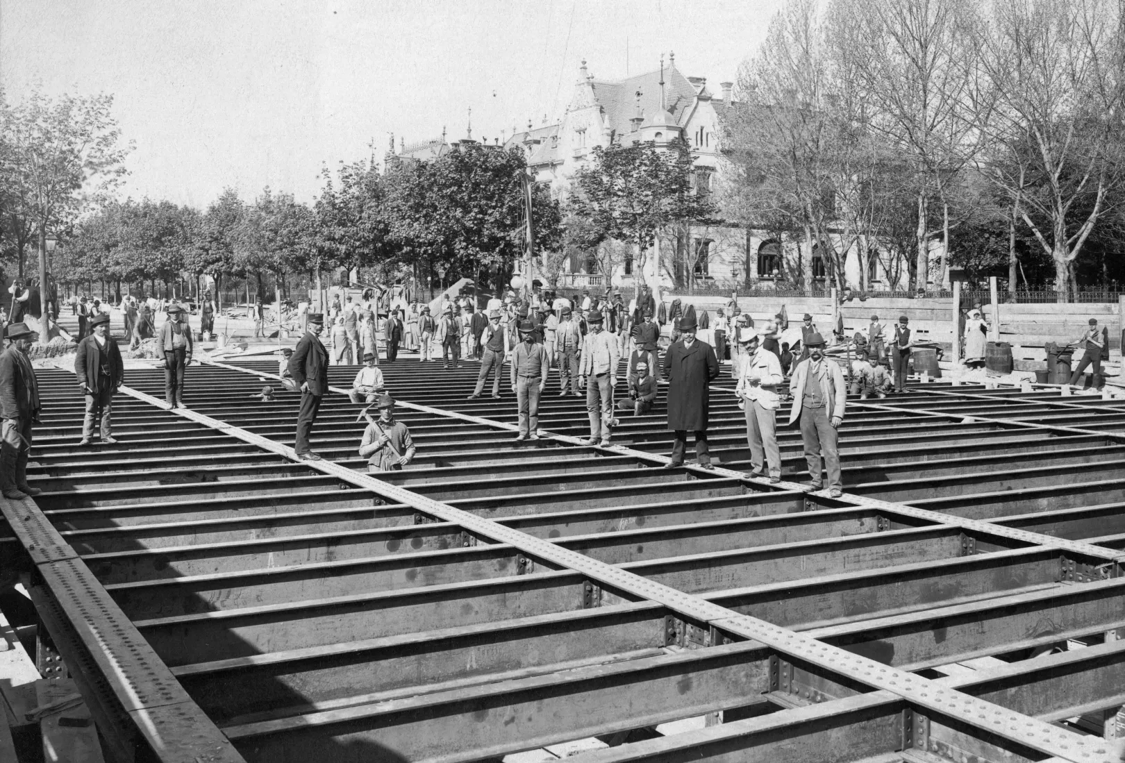 A földalatti építése Budapesten – Fotó: Fortepan