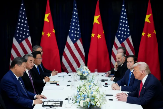 Donald Trump és Hszi Csin megbeszélése folytat Puszanban 2025. október 30-án – Fotó: Andrew Harnik / Getty Images