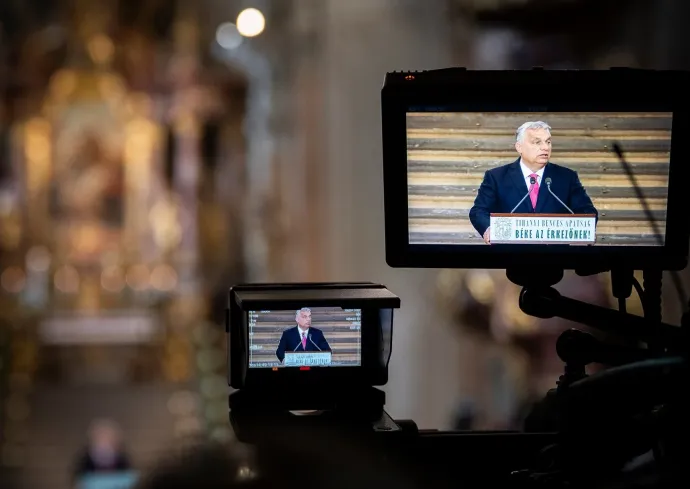 Viktor Orbán at the Benedictine Abbey in Tihany on 9 May – Source: Viktor Orbán’s Facebook page.