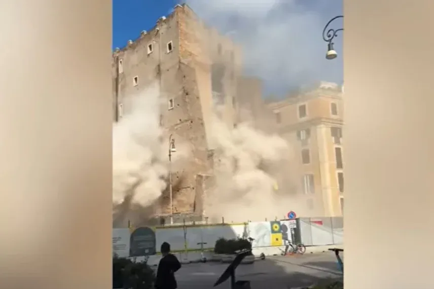 Részben összeomlott, és maga alá temetett egy 66 éves férfit egy 29 méter magas középkori torony Rómában