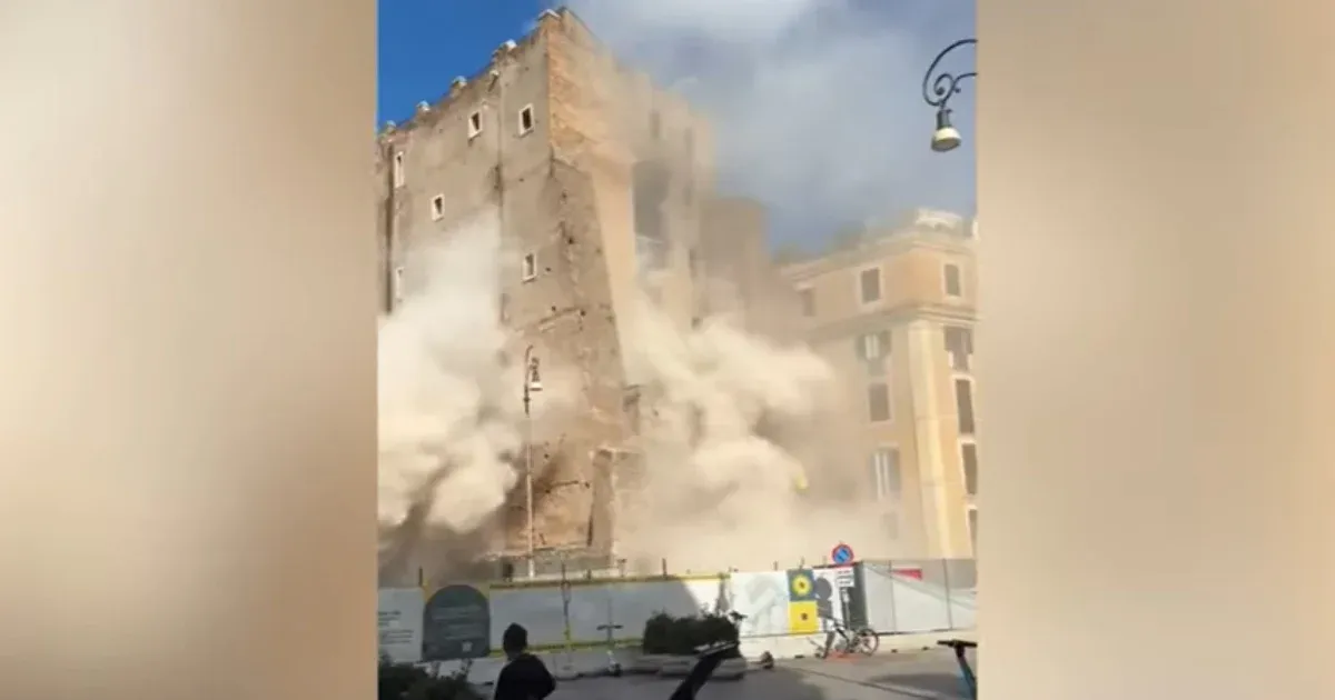 Részben összeomlott, és maga alá temetett egy 66 éves férfit egy 29 méter magas középkori torony Rómában