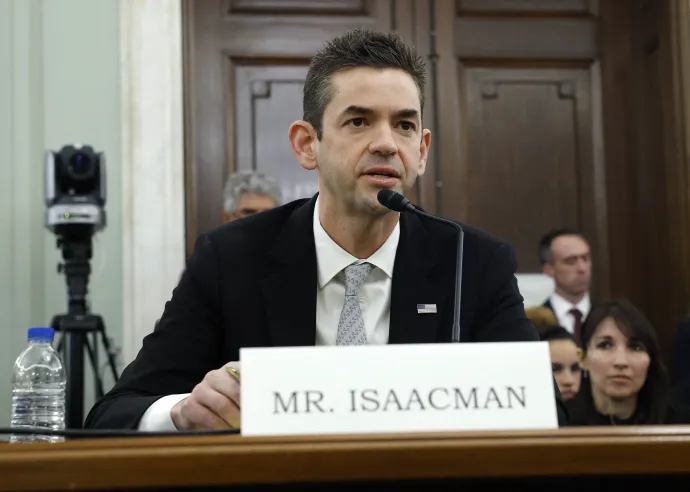 Jared Isaacman egy áprilisi szenátusi meghallgatáson – Fotó: Kevin Dietsch / AFP 