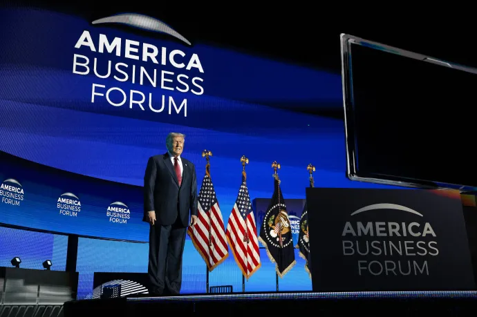 Donald Trump a Miamiban rendezett America Business Forumon 2025. november 5-én – Fotó: Kevin Dietsch / Getty Images North America / Getty Images via AFP