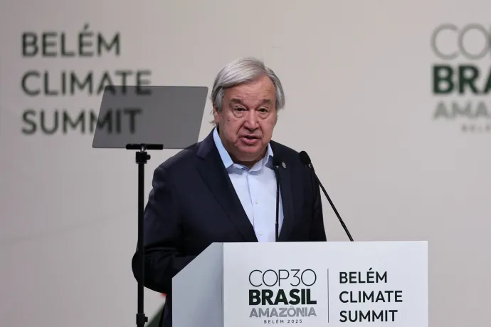 Erkölcsi kudarc a 1,5 Celsius-fokos klímacél túllépése az ENSZ-főtitkár szerint