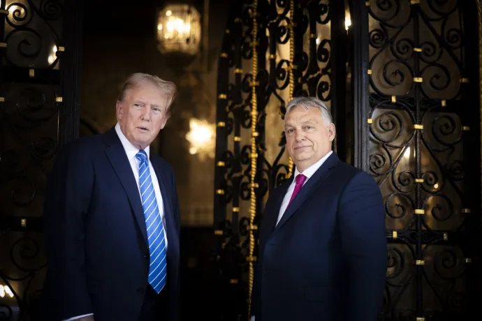 Orbán Viktor és Donald Trump találkozója Mar-a-Lagóban 2024. július 11-én – Fotó: Fischer Zoltán / Miniszterelnöki Sajtóiroda / MTI
